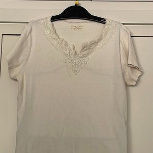 Charter Club Cotton Top (creamy white) (Size: M)